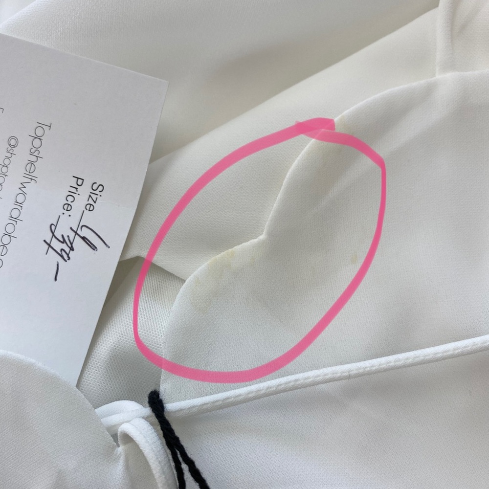 Love Riche Off-White Spaghetti Strap Dress White Size L - Picture 8 of 8